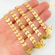 Gold Plated 925 Sterling Silver Chevron Chains